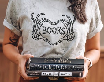 Spooky Book Love Embroidered Shirt | Bookish Merch | Romance Reader | Booktok | Bookstagram | Morally Grey | Spicy Books | TBR |