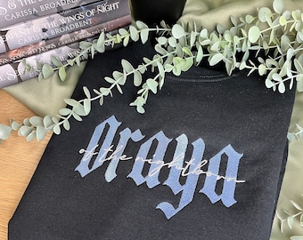 Oraya of the Nightborn Embroidered Sweatshirt | The Serpent and the Wings of Night | Carissa Broadbent | Kejari | Raihn | tSatWoN | Bookish