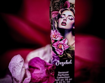 Jezebel essential magical perfume oil for attraction, devotion, and domination; powerful intimate pheromone love fragrance lust