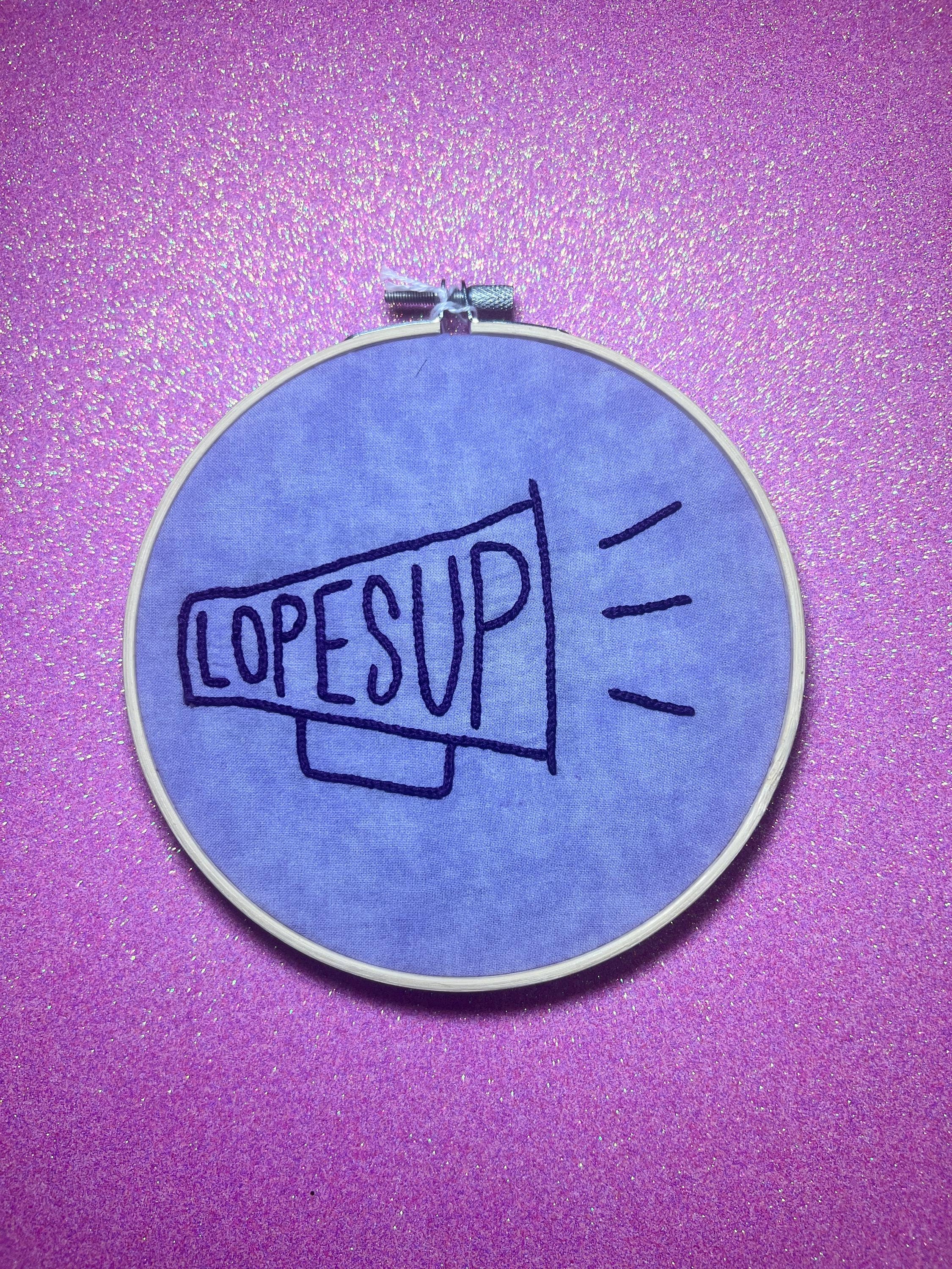 Lopes up Megaphone Finished Embroidery - Grand Canyon University - Etsy