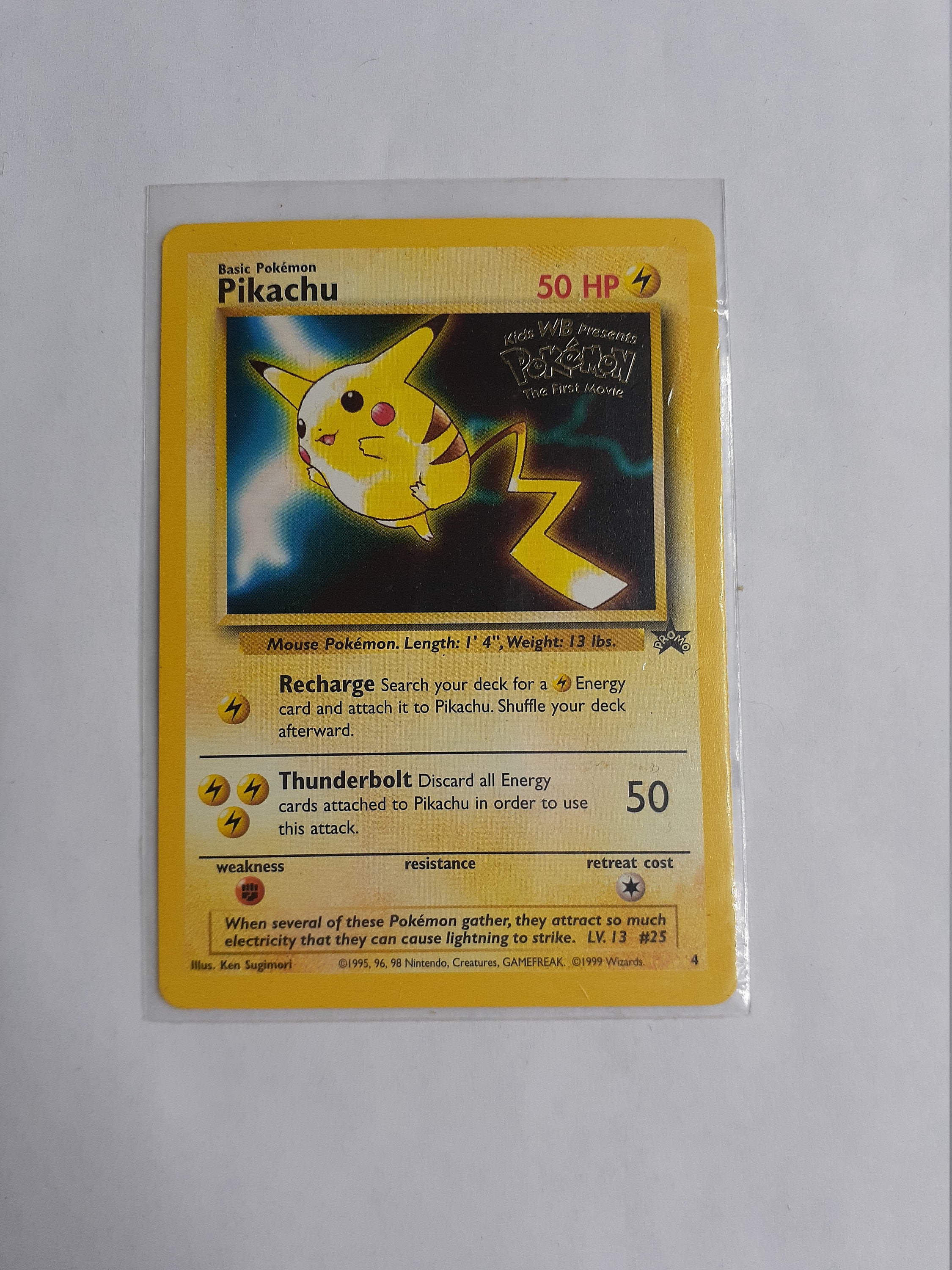 Pikachu Promo Card 4 Kid S Wb Presents The First Movie Etsy Canada