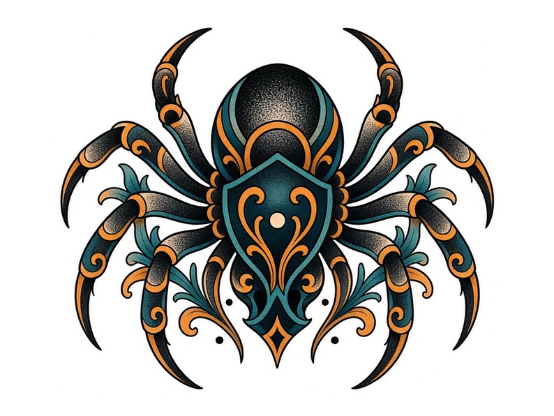 black and grey tattoo stencil, digital download, transparent PNG.