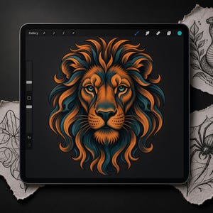 black and grey tattoo stencil, digital download, transparent PNG.