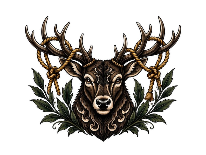 black and grey tattoo stencil, digital download, transparent PNG.