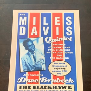 Miles Davis Vintage Concert Music Poster Size 18&quot;X 24&quot;