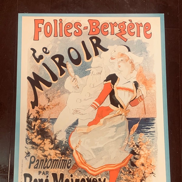 Folies Bergere Le Miroir Vintage Poster - Size 18" X 24" Home Decor, Wall Art