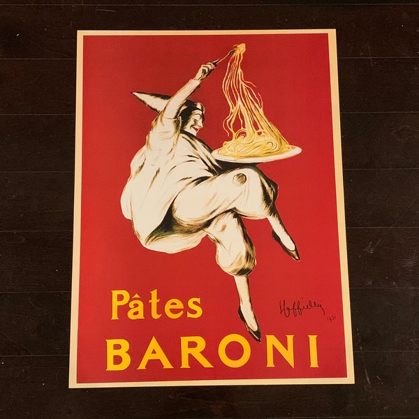 Pates Baroni by Leonetto Cappiello Vintage AD Poster 18" X 24" - Wall Decor, Food Art