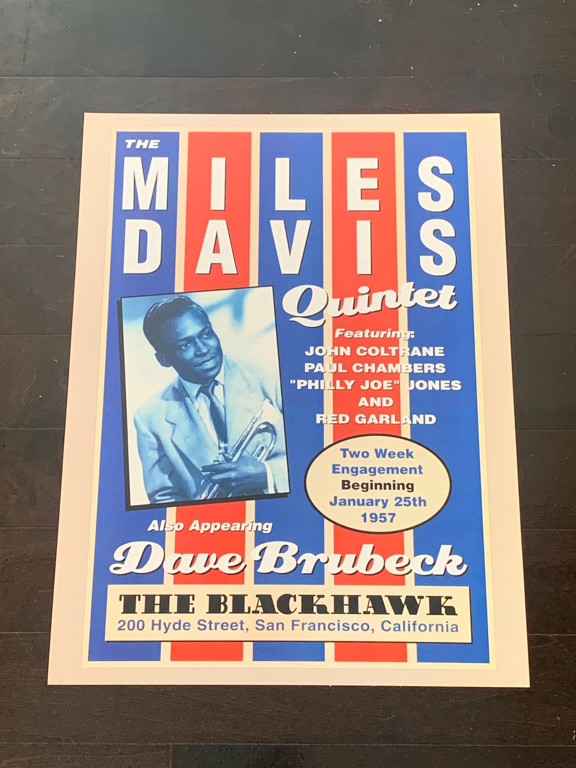 ミュージシャン Miles Davis vintage poster Miles Davis Vintage Concert Poster from Fillmore West, May 6