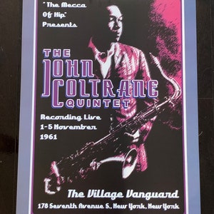 John Coltrane Vintage Concert Music Poster Size 18&quot;X 24&quot;