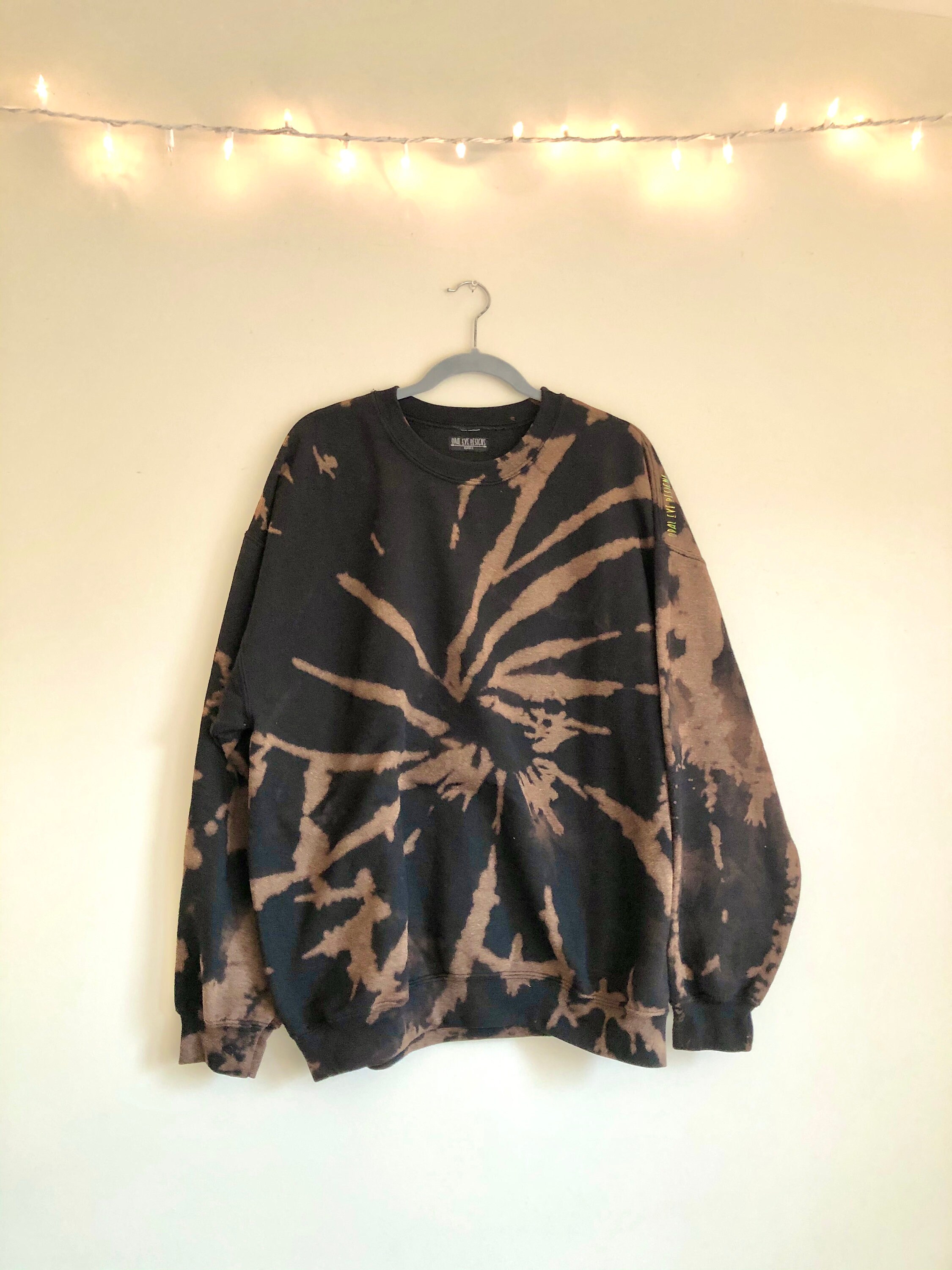 Bleachdyed XL Crewneck Sweatshirt // Unisex XLarge Pullover Etsy
