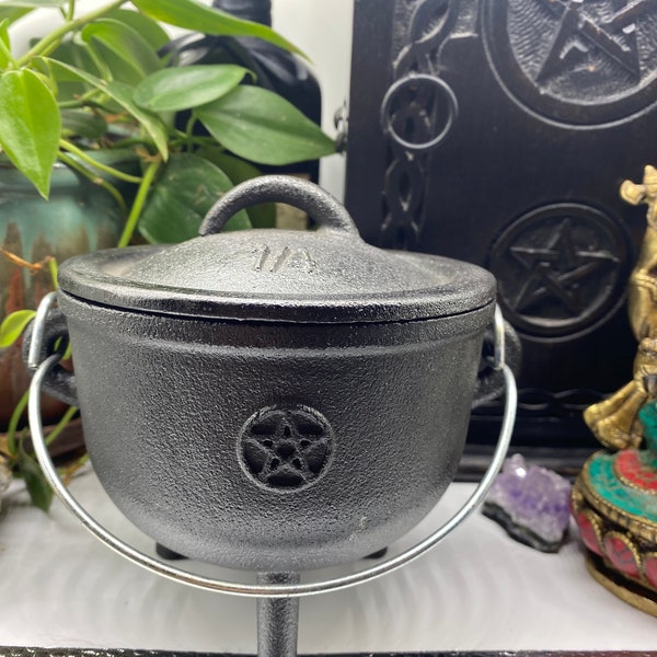 Cast Iron Cauldron with Pentagram