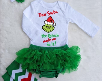 baby grinch christmas outfit
