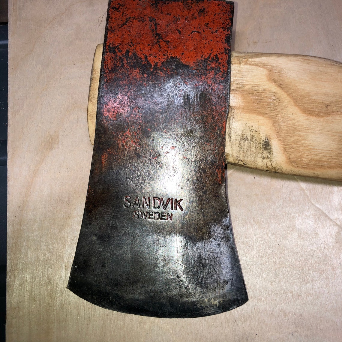 Vintage sandvik axe made in Sweden 18 inch handle forest axe Etsy