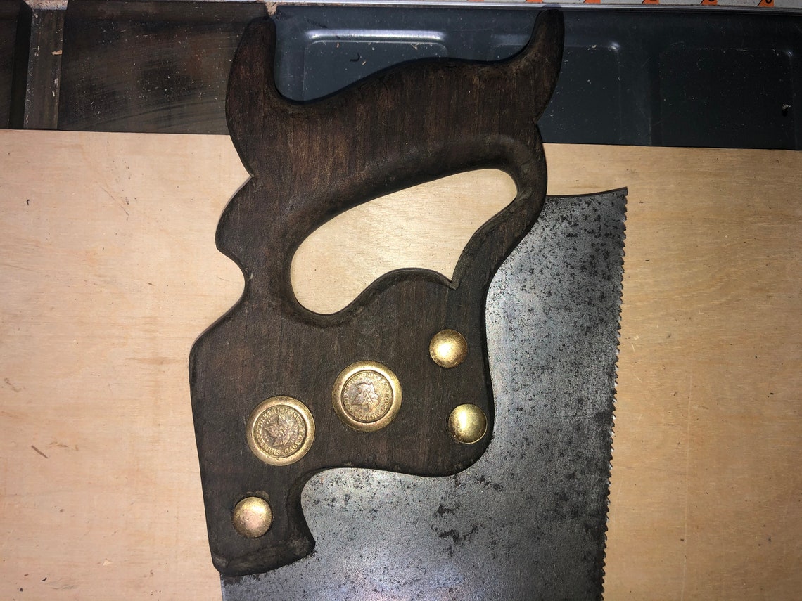 Rare double medallion hand saw made in Canada Etsy