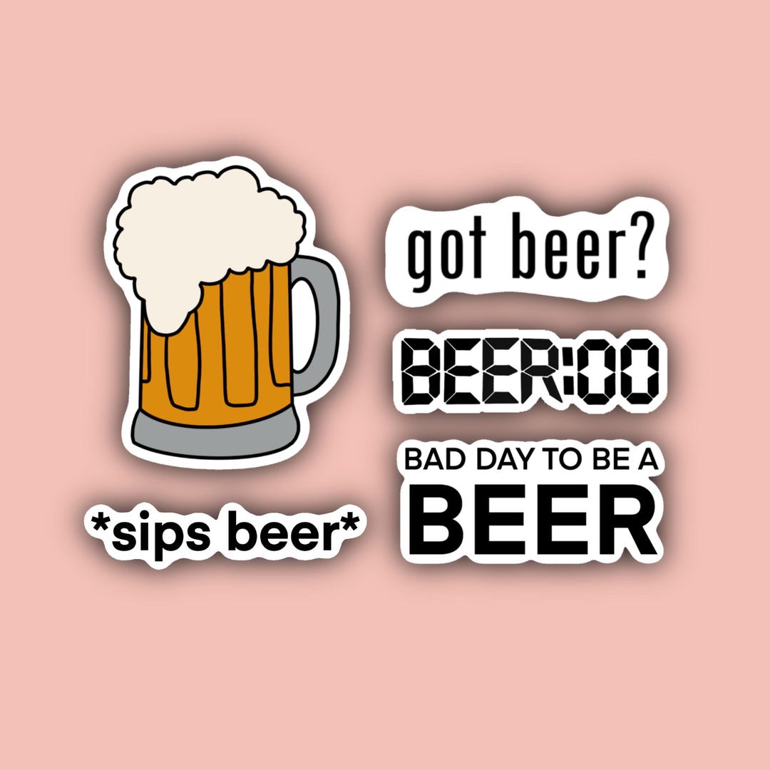 Beer Sticker Pack - Waterproof Stickers - Etsy