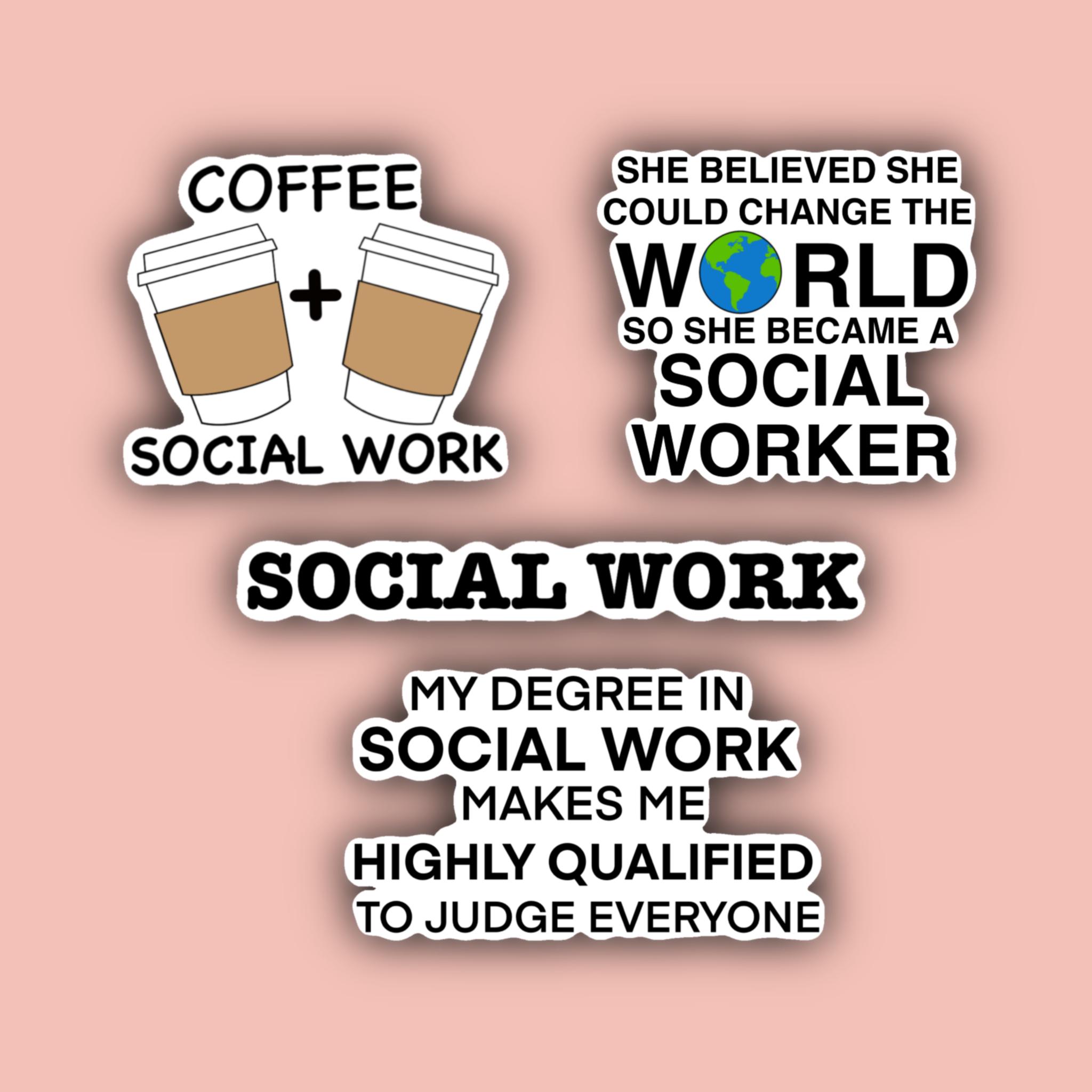 Ssw Sticker Social Work Sticker Pack - Stickers - Social Work - Social Worker ...