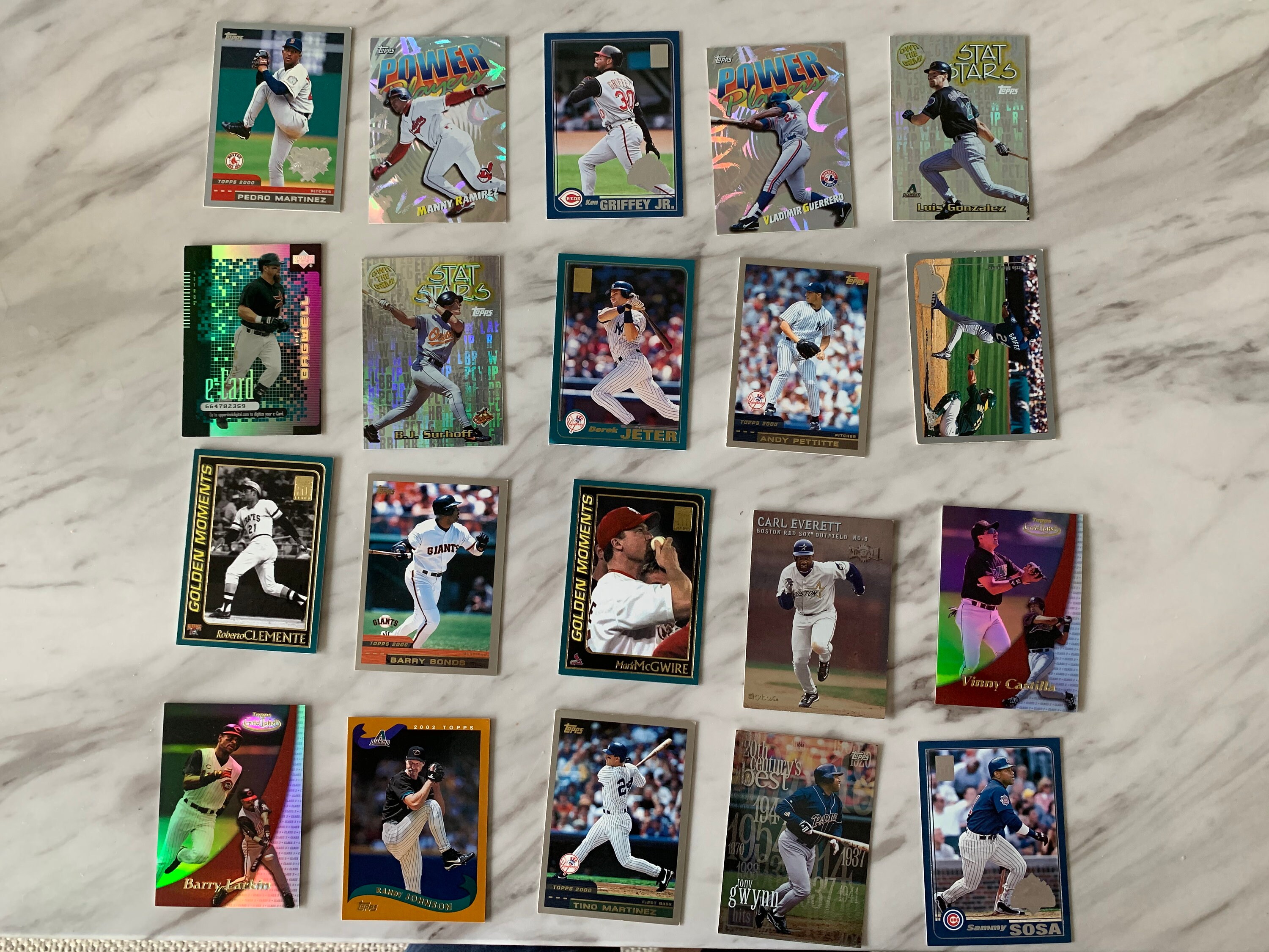 20 Card Lot Topps Baseball Cards Holographic Rare Only 1 Etsy