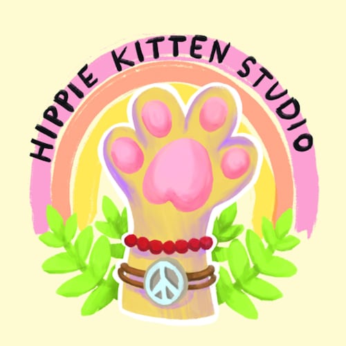 手作額付き銅版画　title「Acoustic Kitty」 HippieKittenStudio - Etsy