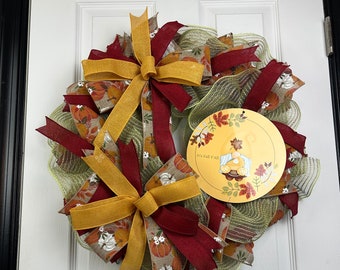 Autumn Gnome Door Wreath: Low Profile Fall Decor