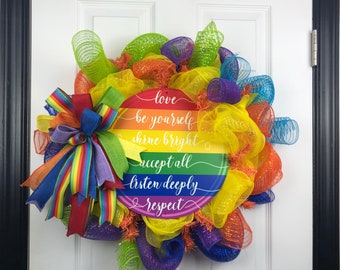 Pride, LGBTQ, Rainbow, Inclusive Awareness Wreath