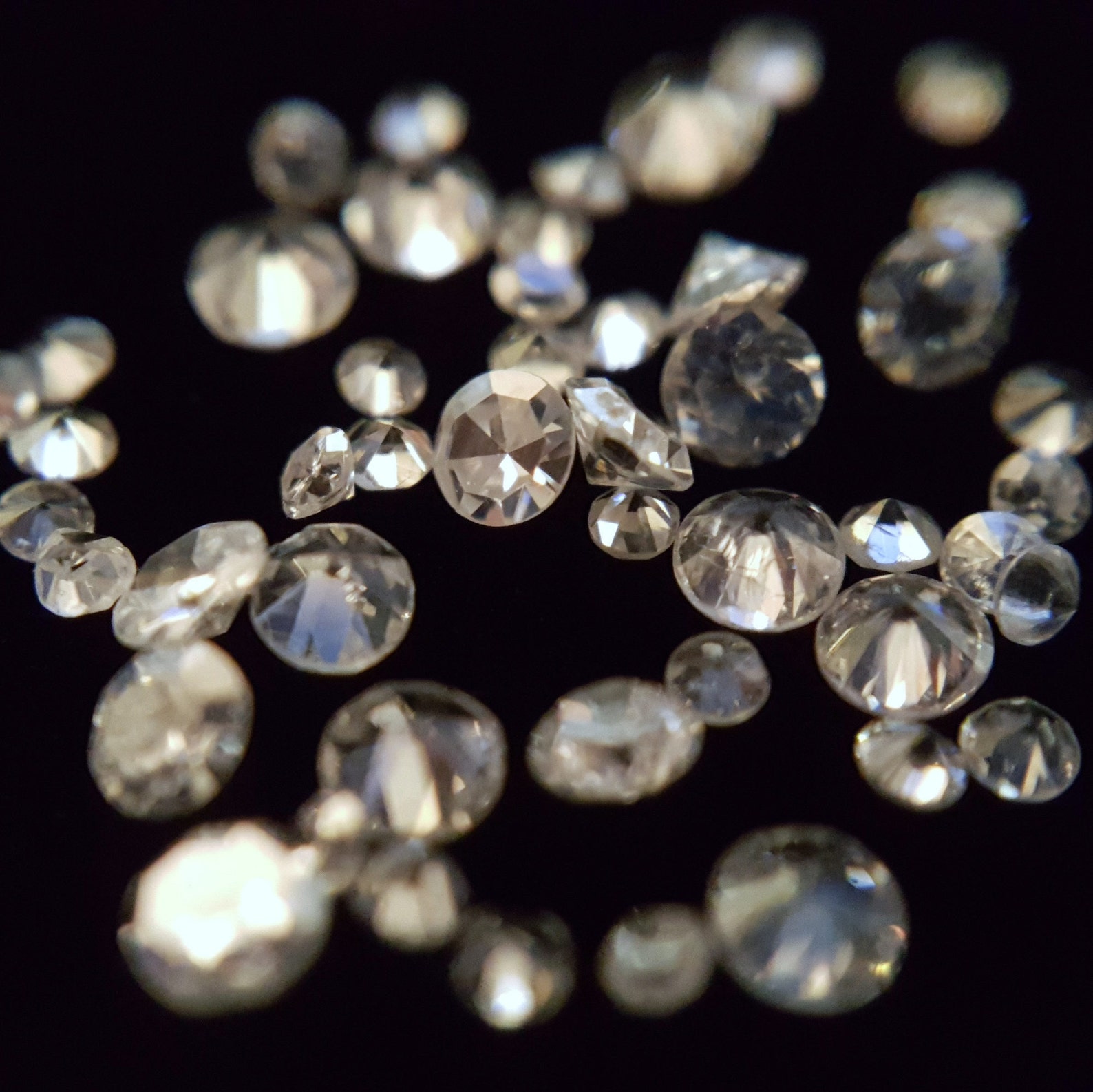 GIA Small Diamonds Natural Loose Round Full Cut Color D F Etsy