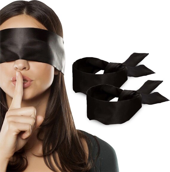 2 Sleep Eye Mask Silk Travel Shades Blindfold Black Sleeping Aid Cover  Eyeshades, 1 - Kroger