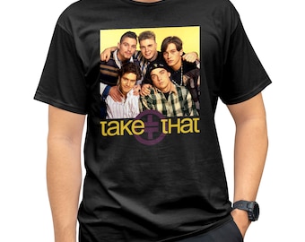 Take That T-shirt This Life On Tour 2024 camiseta, 2024 Tour Reino Unido Entrega gratuita Camiseta 100% algodón Negro