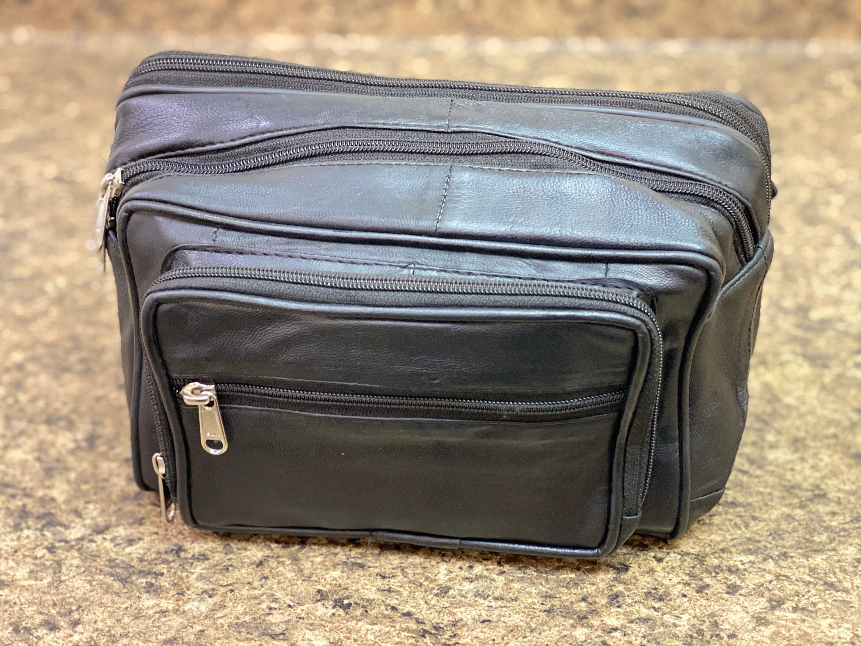 Deluxe Genuine Leather Unisex Waist Bag 2 FREE Masks | Etsy