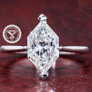Dutch Marquise Engagement Ring Certified Lab Grown Diamond Solitaire Dutch Marquise Ring Simple Wedding Ring Anniversary Ring Proposal Ring