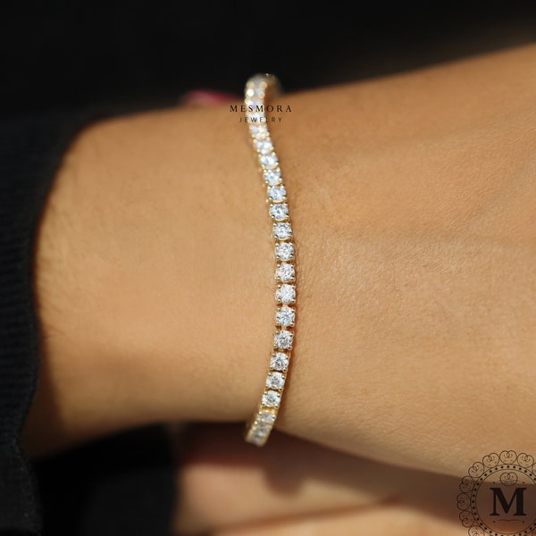 Lab Diamond Tennis Bracelet Etsy