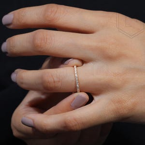 Lab Grown Diamond Eternity Band Diamond Eternity Ring 1.3 MM Stones in Full Eternity Matching Band Stackable Band Anniversary Ring for Her