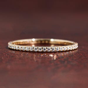 Lab Grown Diamond Eternity Band Diamond Eternity Ring 1.3 MM Stones in Full Eternity Matching Band Stackable Band Anniversary Ring for Her