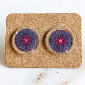 Vinyl Record Stud Earrings