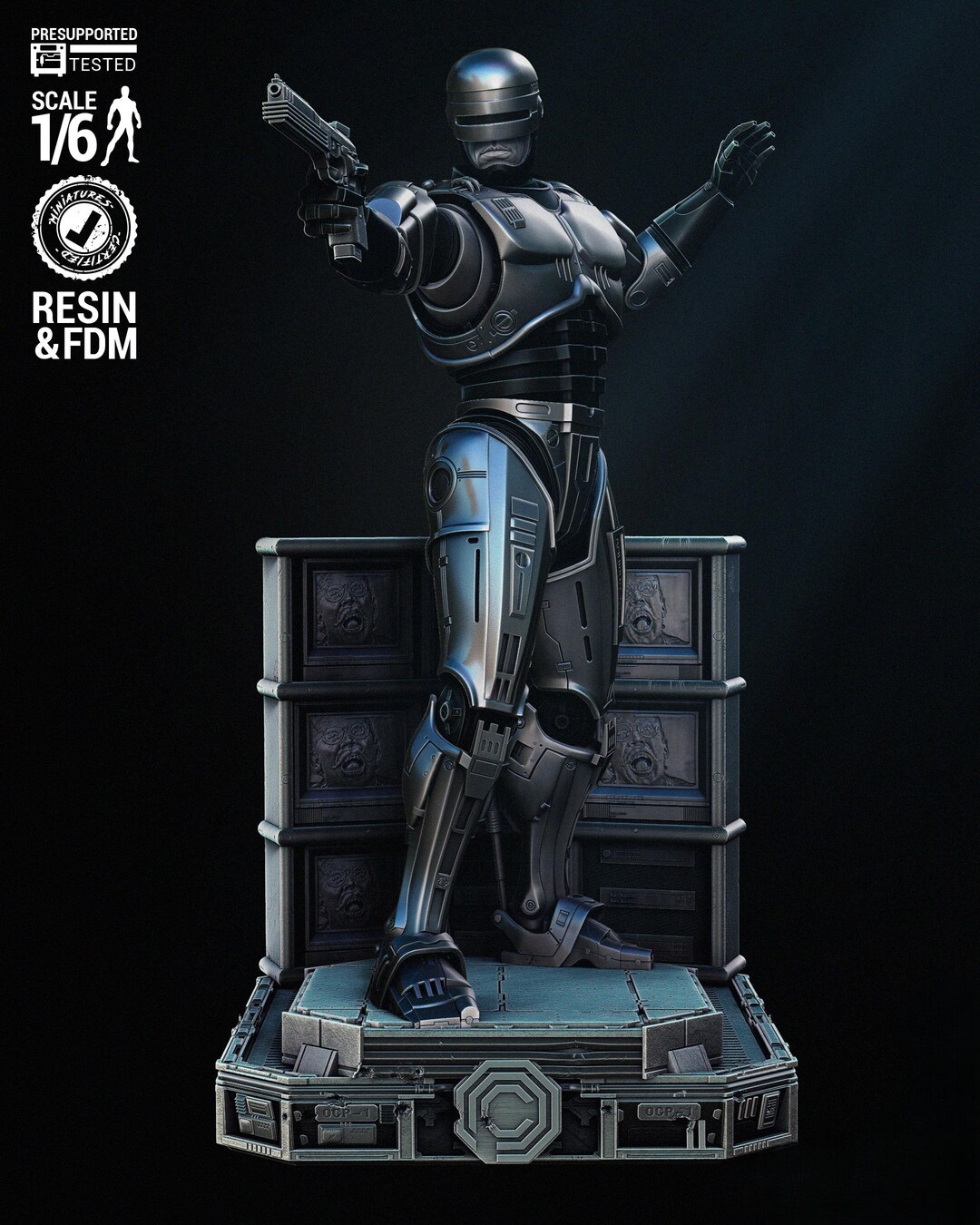 Robocop Stl File Robocop Sculpture - Digital Stl Files - Etsy