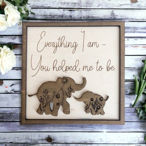 Gift for Mom Gift for Dad Gifts for Parents From Kids Mothers Day Fathers Day Wedding Day Mom Gift Momma Bear Elephant Keepsake Family Gift