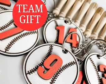 Personalized Baseball Tag Backpack Team Spirit Gift Coach Appreciation Senior Night Keepsake Memento Custom Player Wooden Bat Accessory