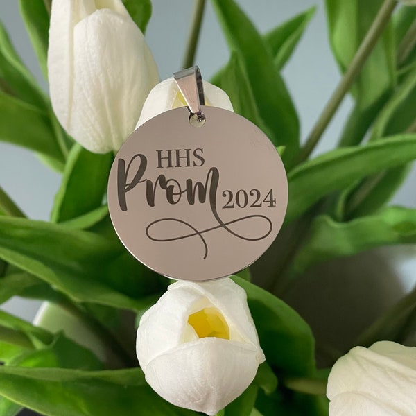 Prom Charm Flower Charm Promposal Keepsake Charm  Necklace Charm Senior gift Flower Charm Bridesmaid Gift Wedding Party Graduation Gift