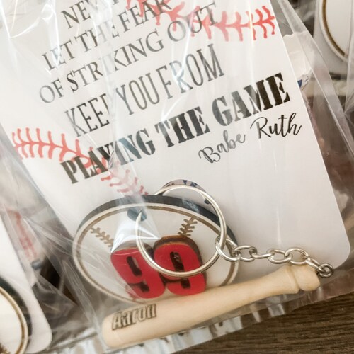 Baseball Swag Baseball Keychain Team Gifts Bag Tags Etsy