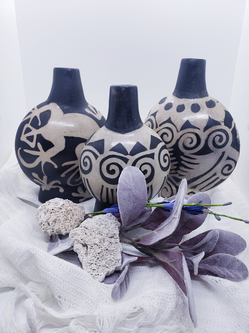 Ceramic Vases Lenca Design 3 piece set Etsy