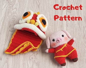 Hao The Lion Dancer Crochet Amigurumi Pattern