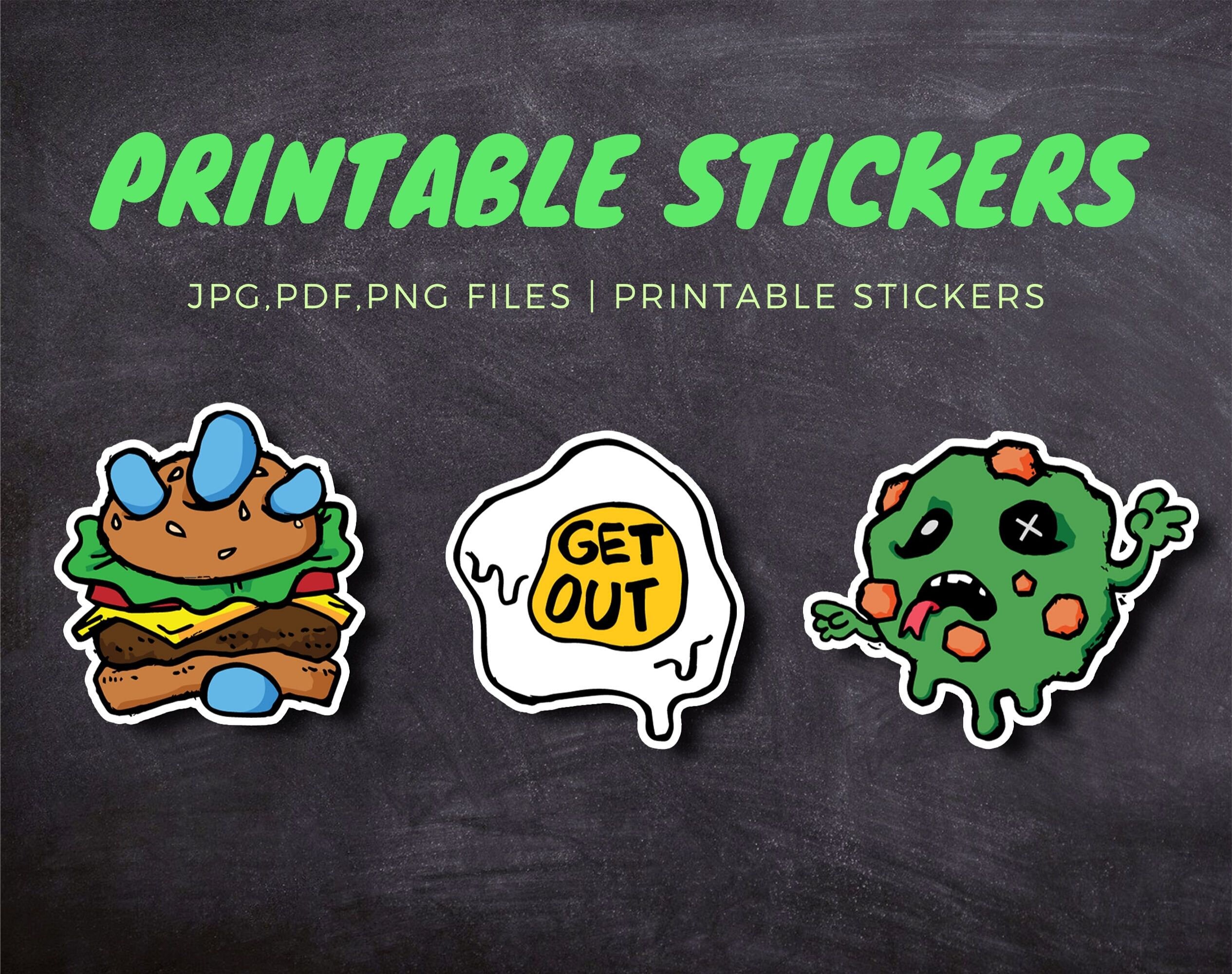 Printable Stickers Cute Stickers Unique Stickers printable Etsy