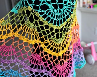 Organic Cotton Crochet Shawl