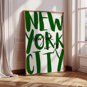 New York Print, NYC Poster, Typografie Druck, Digital Download Poster, The Big Apple Druck, Ästhetischer Druck, Digitale Wandkunst, Druck zu Hause