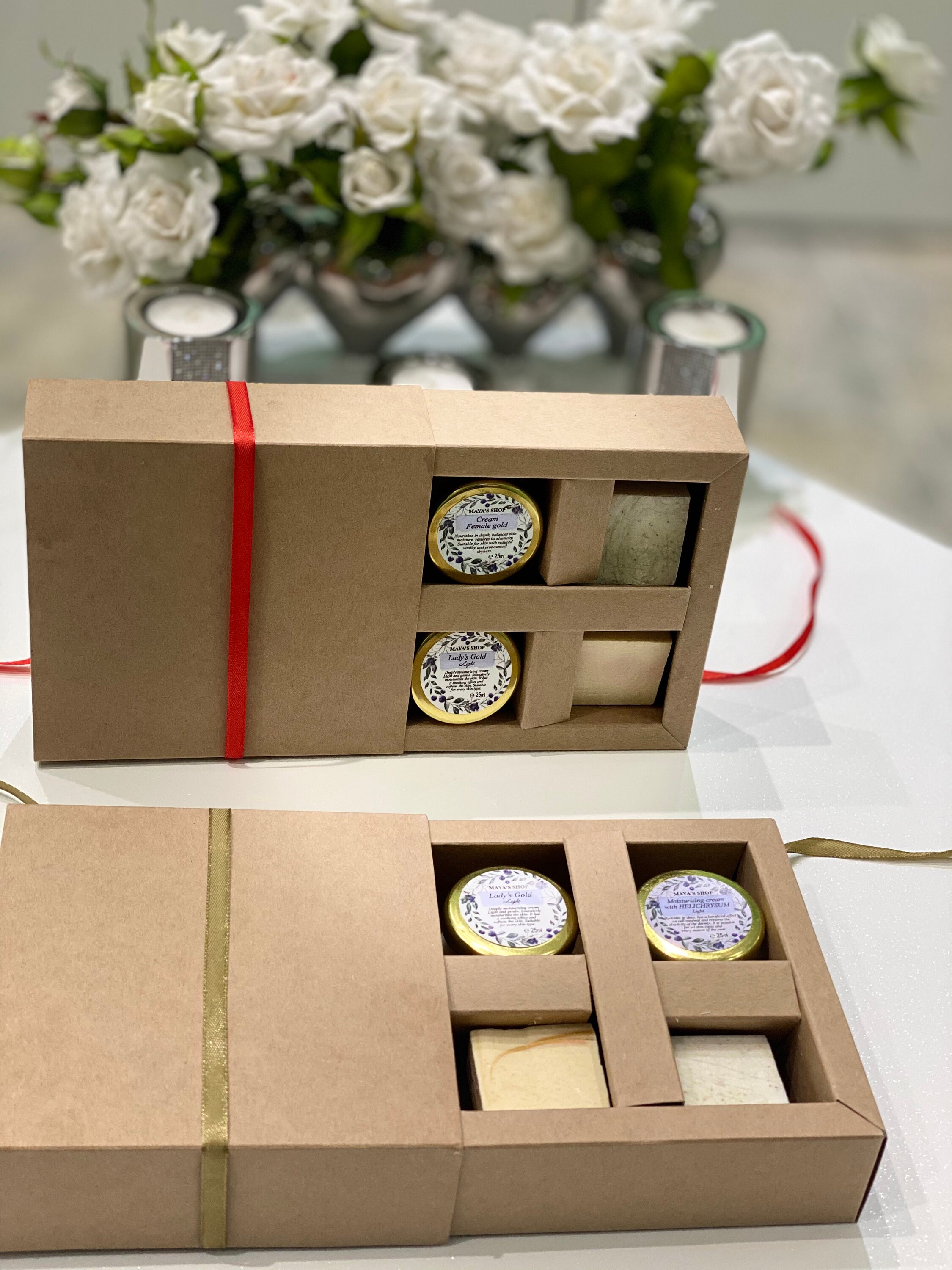 Women's day gift box two creams and two soaps. Etsy