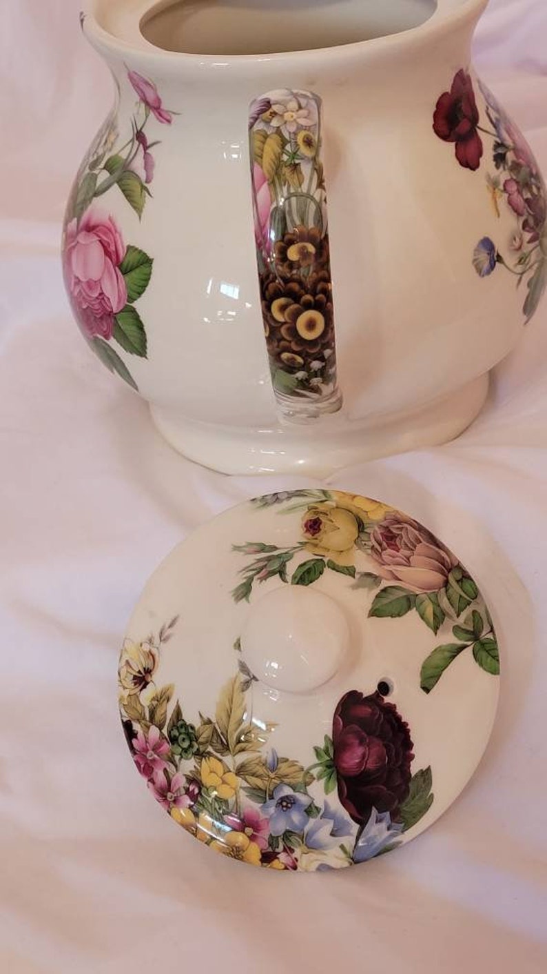 Vintage Sadler England Floral Teapot Etsy