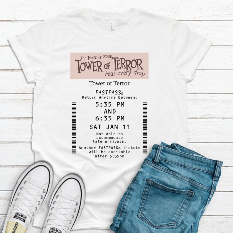 tower of terror fastpass shirt