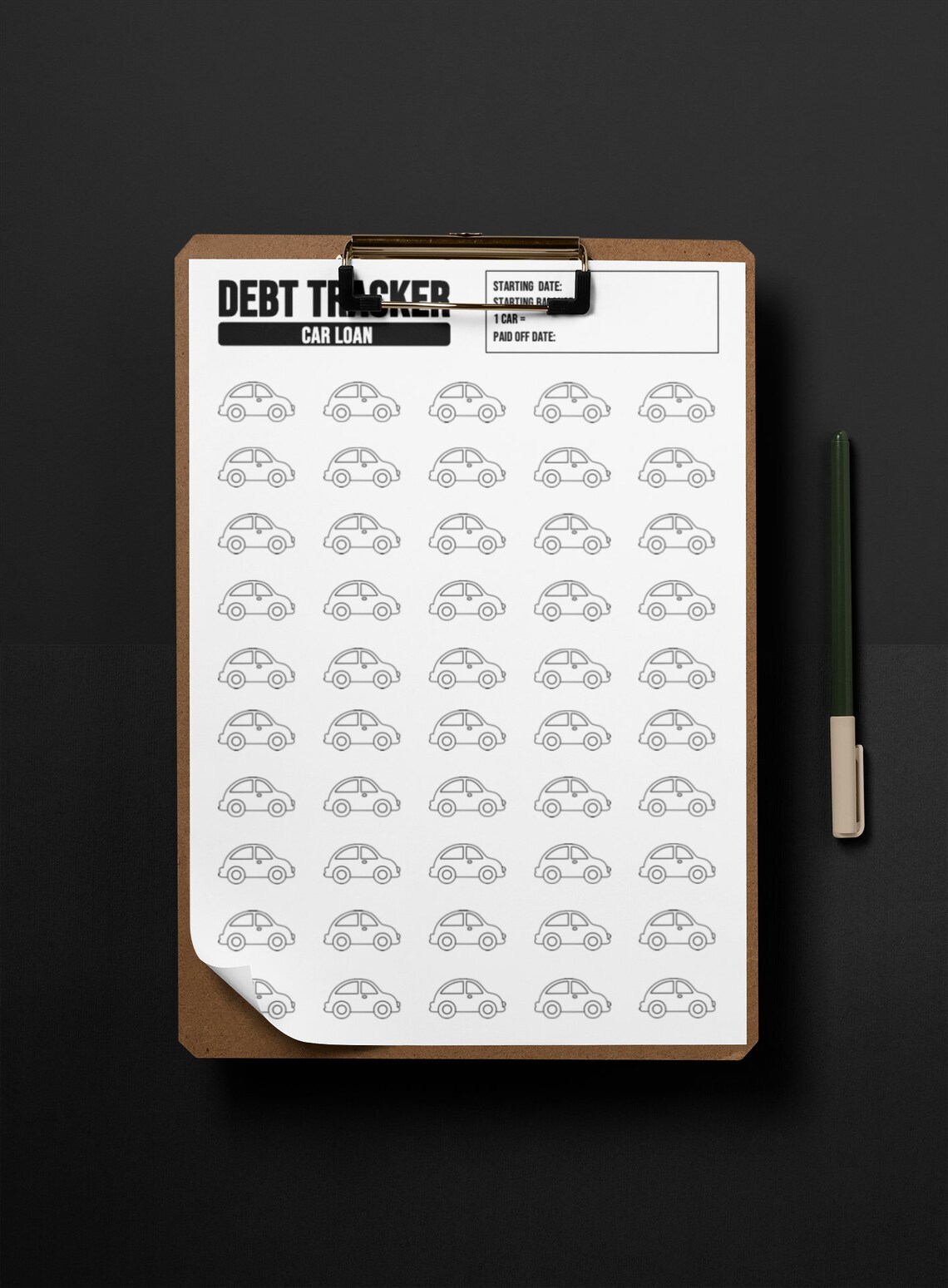 Car Loan Tracker Instant Download Car Payment Tracker Etsy