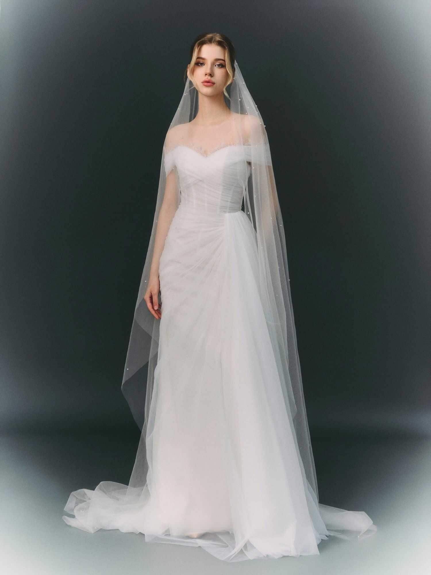 Off Shoulder Tulle Mermaid Wedding Dress , Sweetheart Neckline Fitted Bridal Gown With Long Train - Etsy Off Shoulder Tulle Mermaid Wedding Dress , Sweetheart Neckline Fitted Bridal Gown With Long Train - Etsy