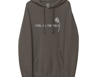 Siento todos los sentimientos sudadera con capucha bordada / ropa de salud mental Crewneck / terapeuta de terapia trabajador social maestro camisa de regalo