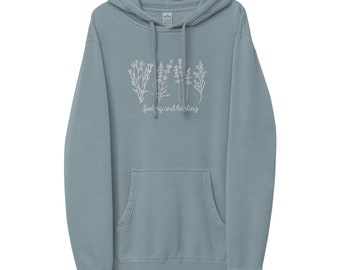 Sudadera bordada de sentimiento y curación / sudadera minimalista vintage / camisa de terapia / sudadera de terapeuta / salud mental